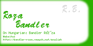 roza bandler business card